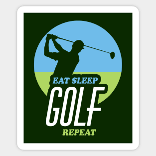 Eat Sleep Golf Repeat | Quote Design For Golfers Sticker